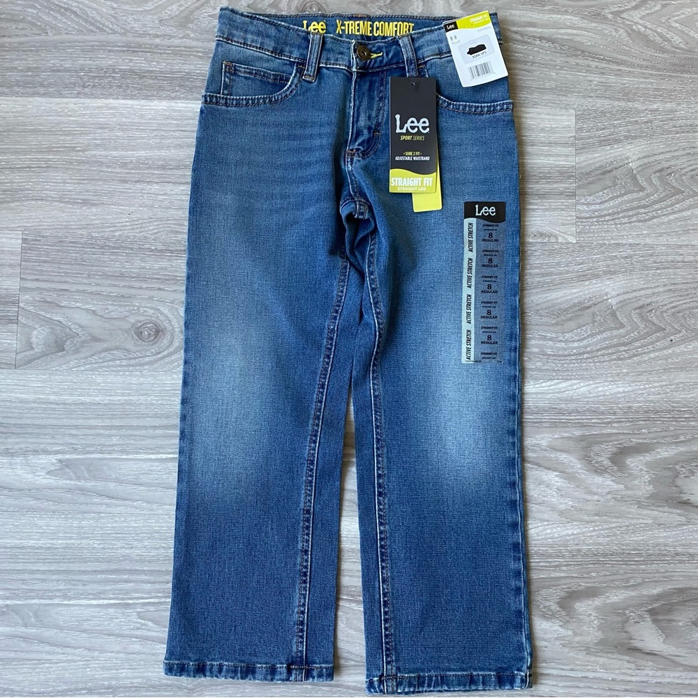 Lee boy’s straight fit straight leg active stretch jeans 8